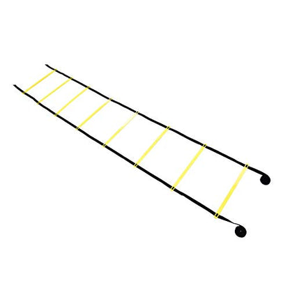 Agility Ladder, 8 Rung Heavy Duty Football Training Ladder with Adjustable Flat Plastic Rungs and Durable Nylon Straps, for Speed Agility Coordination and Balance in Football