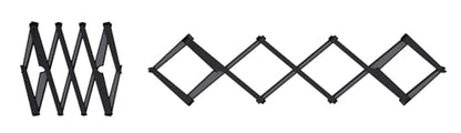 Joseph Joseph Stretch Folding Silicone Trivet for Hot Pots and Pans, Expanding Nonslip Stand, Heat Resistant mat for Kitchen Worktop - Black