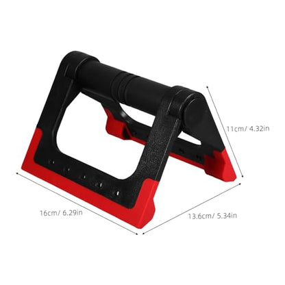 Toddmomy Foldable Crimson Push-up Stand and Bars for Men and Women, Portable Fitness Equipment for Home Strength Training and Upper Body Workout