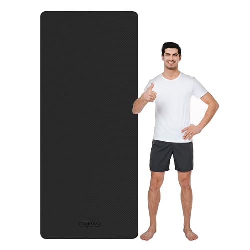 CAMBIVO Extra Wide Yoga Mat for Women and Men (72"/84"x 32"x 1/4") TPE Workout Mat, Non-slip Large Exercise Fitness Mat for Yoga, Pilates, Workout