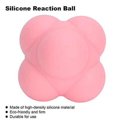 Silicone Reaction Ball, Portable Hand Eye Coordination Speed Reflex Training Ball Training Equipment Multiside Reaction Ball for Sports, Rehabilitation, Pet