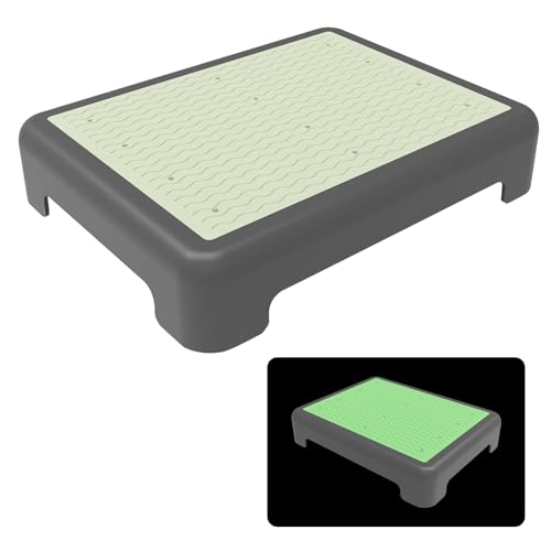 One Step Stool for Adults, Noctilucent Bed Step Stools, 650 LBS Capacity, Non-Slip Safety Step Platform Indoor and Outdoor for Seniors, Wide Step Stools Elderly Assistance at Night