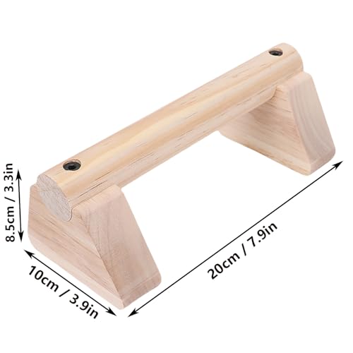 2PCS Wood Push Up Bars with Non Slip Base Pad Exercise Home Workout Equipment Wooden Parallettes Handle Stands Grip for Men Strength Training, Planks Calisthenics - size: 20cm