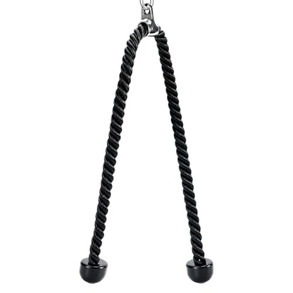 Long Tricep Pull Down Rope Exercise Tricep Rope 55 inch Pull Down Rope with Latch Gym Cable Machine Accessories
