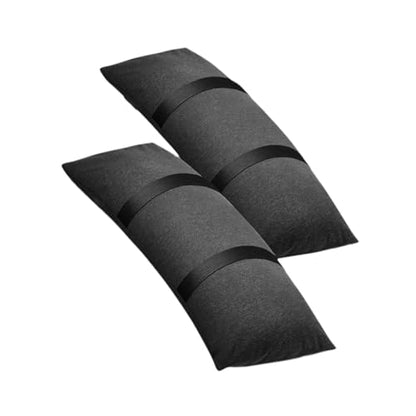 2Pcs Outdoor Fillable Sand Bags Weight Bags Black Weatherproof Heavy Duty 49 Lb.