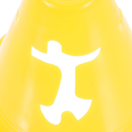 Mikinona 10pcs Plastic Soccer Training Cones 8cm Small Yellow Markers for Football Roller Skating Agility Practice and Obstacle Course