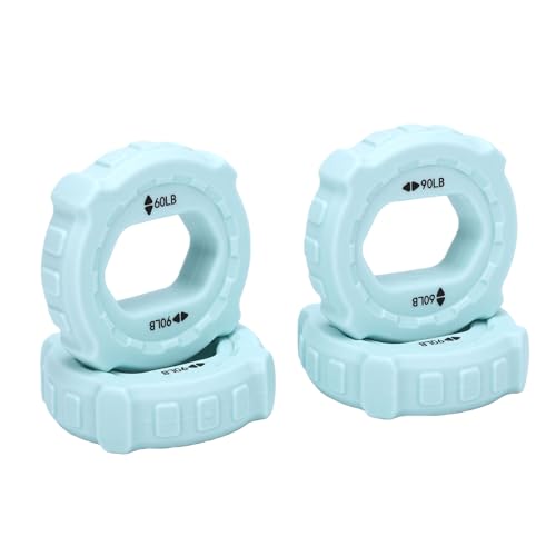 Dpofirs Grip Strength Trainer Rings, 4PCS Finger Hand Exerciser Silicone Rings for Men and Women with Textured Surface for Resistance Training, Forearm Finger Exercise, Portable Strength