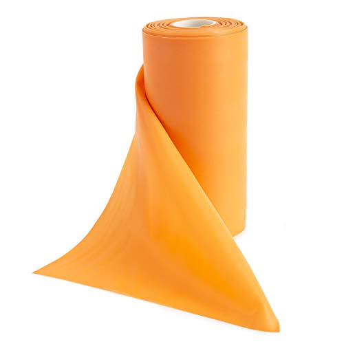 Resistance Band for Working Out | Super Exercise Bands 8,16,24 Yard Bulk Rolls |10 Strengths in Light Medium and Heavy Resistance Bands | Latex Free Workout Bands Including App and e-Book - size: 8 Yards, style: Light +