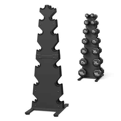Dumbbell Rack Stand Only, 7-Tier | 5-Tier | 3-Tier Weight Rack for Dumbbells, Wide-Slot No-Interference Design, Solid Steel Construction Weight Holder for Home Gym, Dumbbell Storage Rack (Rack Only)