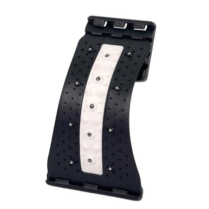 Lower Back Stretcher 4 Level Adjustable Curved Ergonomic - color: Black and White