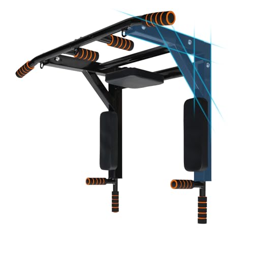 BDL Wall Mounted Pull Up Bar Multifunctional Chin Up bar for Home Gym - color: Wall Mount Pull Up Bar