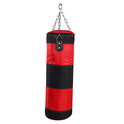 Bnineteenteam Heavy Punching Bag,Training Boxing Bag with Chain for Adults Men Women(Empty) - color: Red, size: 80cm