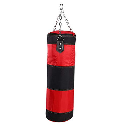 Bnineteenteam Heavy Punching Bag,Training Boxing Bag with Chain for Adults Men Women(Empty) - color: Red, size: 80cm