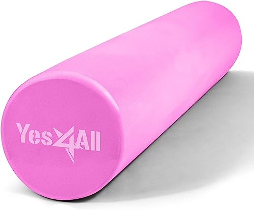 Yes4All EVA Firm Foam Rollers for Yoga & Pilates, Available in 12, 18, 24, 36 inch, Yoga Roller for Massage, Stretching, Core Strengthening - color: C. Violet, style: 36-inch