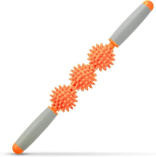 Cellulite Massager, Fascia Blaster for Cellulite, Muscle Roller Stick Lymphatic Drainage Massager for Relif Body Sorness, Trigger Points, Sports Legs, Back Recovery, Yellow Orange - color: Yellow Orange
