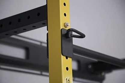 HulkFit Pro Series Wall Mounted Folding Squat Rack and Power Rack with Pull Up Bar & J Hooks for Home Gym, Strength Training Exercise Equipment - style: Wall Mounted Power Cage