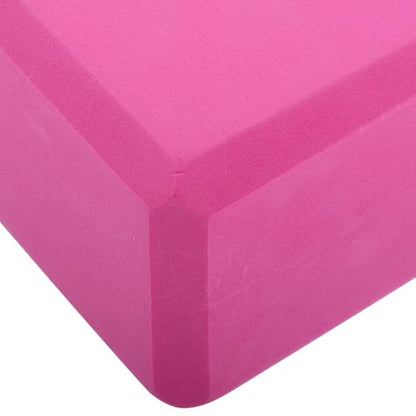 Cabilock 2pcs Non-slip Eva Yoga Blocks High-density Workout and Pilates Support Bricks for Balance Training and Stretching Adults in Pink