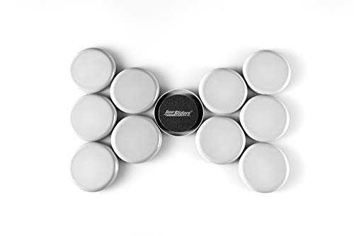 Super Sliders 2 1/2" Round Reusable Furniture Sliders- Easily Move Small to Medium Sized Items Across Carpet 8 Pack Gray