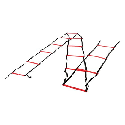 7M 14 Rung Agility Speed Ladder Stairs, Adjustable Training Ladder for Soccer Football Fitness, Non - Slip PP Agility Ladder with Angle Mark for Athletes and Coaches