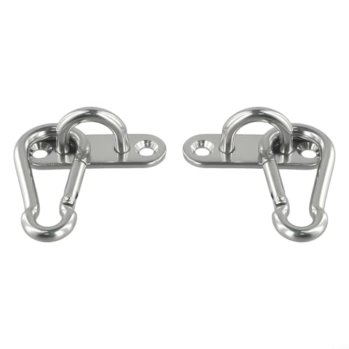 Stainless Steel Ceiling and Wall Mount Hook Set for Yoga Swing Suspension Straps Gymnastic Rings Boxing Bags Battle Ropes Indoor or Outdoor Hanging Anchor Brackets
