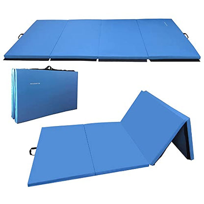 BalanceFrom Fitness GoGym 120x48in Extra Thick Anti Tear High Density All Purpose Aerobic Gymnastics Mat with Velcro Carrying Handles