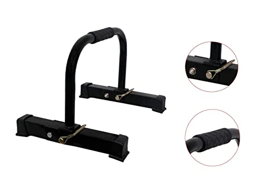 Generic Parallettes Push Up Bar Stand, Folding Fitness Stand Metal for Gym and Home Exercise (Black)