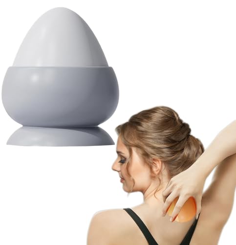 Trigger Point Massage Ball 1 Pcs Silicone Wall Mount Myofascial Release Ball Cone and Cupping 2 in 1 for Back, Neck, Feet, Leg Deep Tissue Self Massage Tool (Gray) - color: Gray