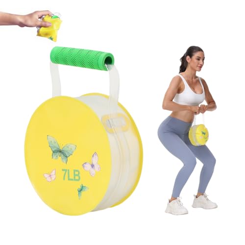 Travel Dumbbells, Water Filled Dumbbells Set, Fitness Exercise Dice 7/10/15/20 lbs, Portable Fitness Equipment, Fun for Strength Training, Core Training - color: Butterfly Pattern - 7 lbs