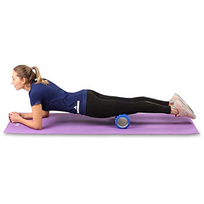 DRUNA Foam Roller for Muscle Massage, Pilates & Yoga 13"x5.5" Medium Firm PVC Foam Roller for Deep Tissue Massage, Recovery & Flexibility (Black) - color: Black