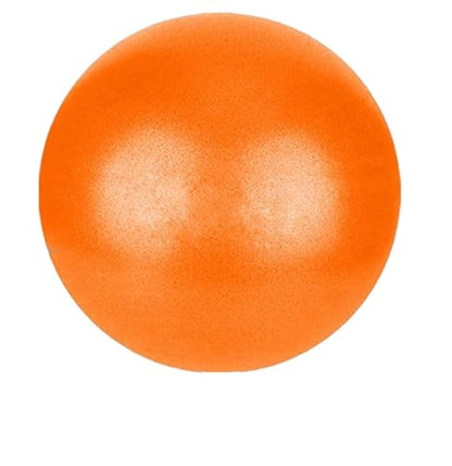 9 Inch Exercise Pilates Mini Yoga Balls Barre for Home Stability Squishy Training Physical Therapy Improves Balance with Inflatable Straw(Orange)