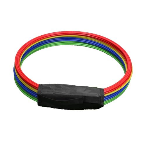 Set of 12 Agility Rings, Multifunctional Jumping Hoops, Circles for Games, Football, Gymnastics - size: 50cm