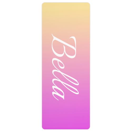 Custom Name Yoga Mat,Personalized Travel Yoga Exercise Mat,Non Slip,Perfect for Kids & Adults,Gradient Color D Series - color: Style 23