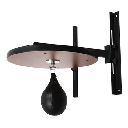 Heavy Duty Adjustable Speed Bag Platform Kit with Punching Ball, Wall Mounted Fitness Ball Boxing Reaction Training Equipment,Speed Bag Platform for Punching, Training, Boxing, Exercise - color: Black 1