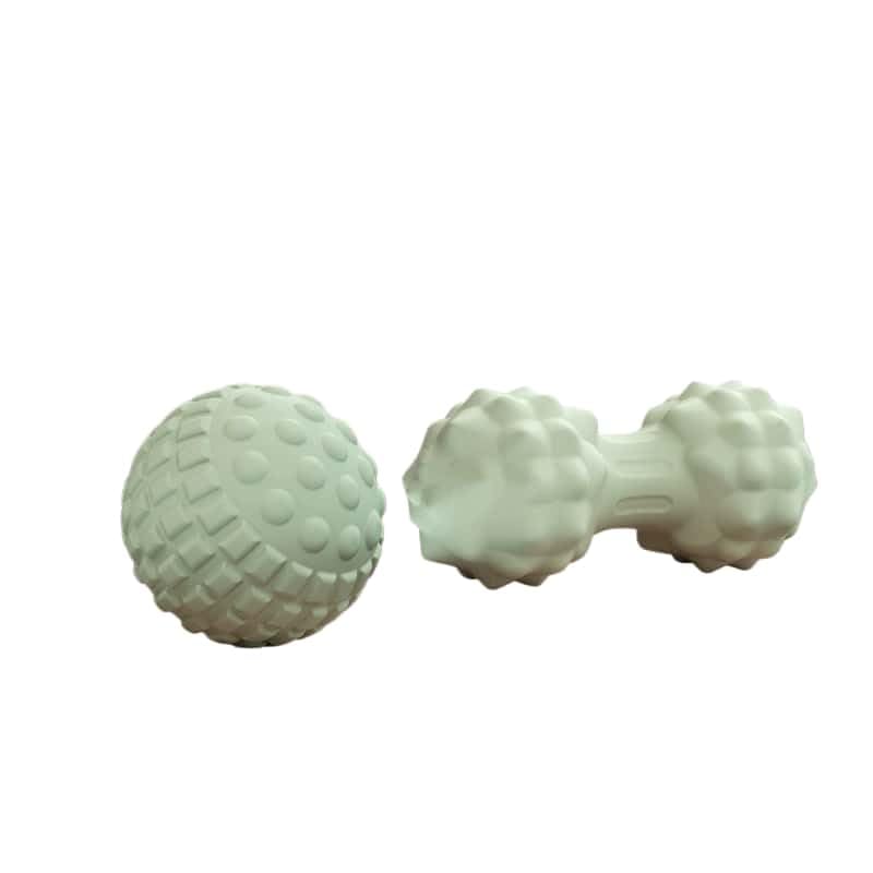 Fascia Massage Ball, TPR Trigger Point Ball & Peanut Ball for Men Women Muscle Relief Yoga Fitness ([Green] Single Ball + Peanut Ball [Two Packs]) - color: [Green] Single Ball + Peanut Ball [Two Packs]