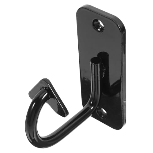 Cabilock Yoga Hammock Wall Anchor Hooks, Heavy Duty Black Pilates Fixed Hooks for Home Gym Strength Training, Resistance Band and Battle Rope Strap Ceiling Hangers