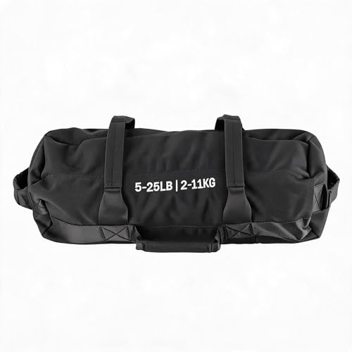 Garvee Sandbag for Fitness Weights Training,5-200 LBS Adjustable Weighted SandBag for Strength Powerlifting Running Home Gym Exercise,Black - size: 5-25 LBS