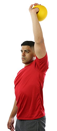 CanDo 10-3291 One Handle Medicine Ball, 4 lb, Yellow - size: 4 lbs