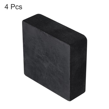 uxcell 4pcs Rubber Anti-Vibration Pads Hard Pad, 50mm Square Vibration Isolation Mats, 20mm Thickness Non-Slip Rubber Blocks, Anti-Skid Anti Noise for HVAC, Compressor, Air Conditioner