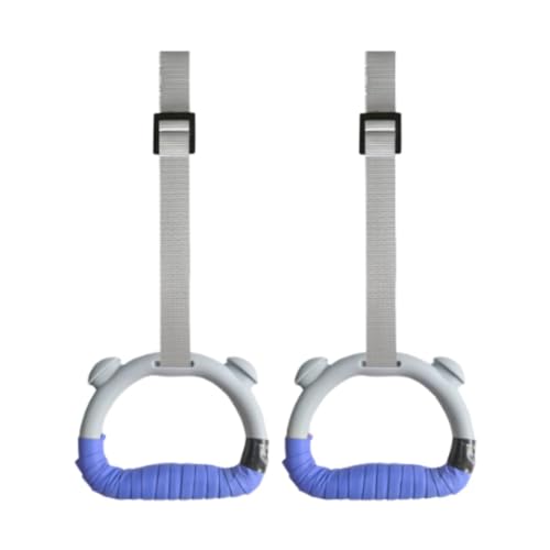 Adjustable Gymnastic Rings, Fitness Equipment, Stretching, Training, Non-Slip Home Rings for Physical Training - color: Gray Blue 2m