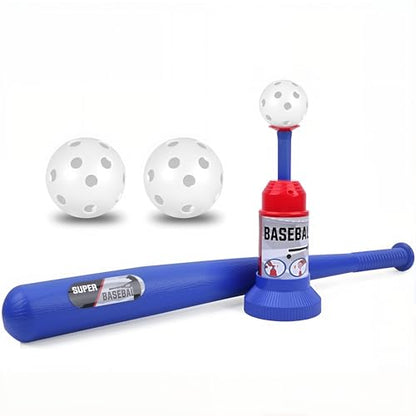 KAK Baseball Training Tee Ball Popper, Pop Up Baseball Trainer with Baseball Bat & 2 Practice Balls, Hitting Tee for Perfect Swings, Batting Practice Equipment Indoor Outdoor, No Pitcher Required