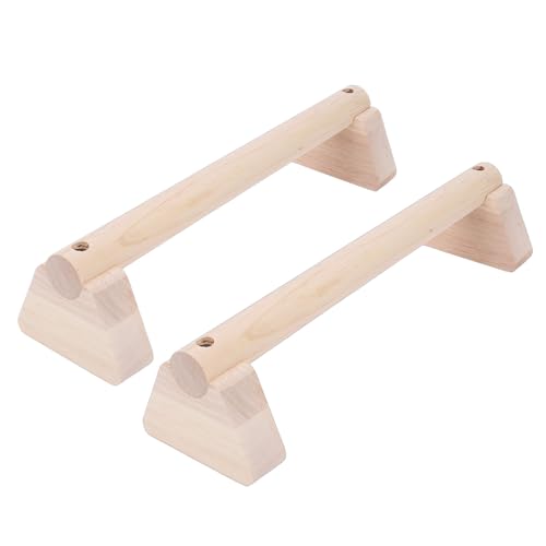 Focket Wood Push Up Bars, Adjustable Width Sturdy Parallettes Bars, Handstand Trainer with Non Slip Base and Grip Pads for Home Fitness Strength Training Workout - size: 35cm