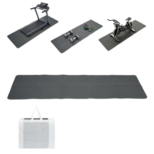 Walking Pad Mat for Carpet 73''×24'' Foldable Treadmill Pad Floor Protector Non-Slip Noise Shock Absorption Exercise Equipment Mats for Hardwood Floor/Spinning Bike/Elliptical Machine
