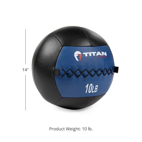 Titan Fitness Soft Leather Medicine Wall Ball Durable, Endurance, Cardio, Core Strength