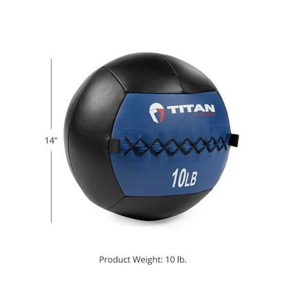 Titan Fitness Soft Leather Medicine Wall Ball Durable, Endurance, Cardio, Core Strength