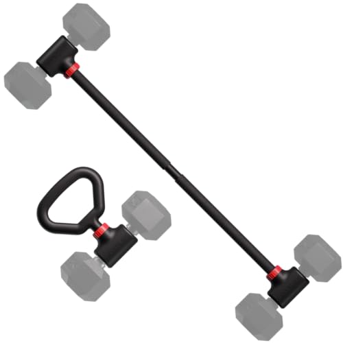 Jayflex Hyperbell Dumbbell Converter - Convert Dumbbells to Barbell Set and Kettlebell for Home Fitness - Adjustable & Up to 200 lb Capacity Weight Barbell for Weight Lifting - color: Bar+Kettlebell