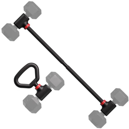 Jayflex Hyperbell Dumbbell Converter - Convert Dumbbells to Barbell Set and Kettlebell for Home Fitness - Adjustable & Up to 200 lb Capacity Weight Barbell for Weight Lifting - color: Bar+Kettlebell