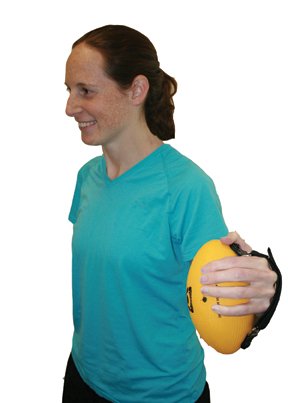 CanDo Handy Grip Weighted Ball for Weight Training and Exercise Ergonomic Non-Slip Hand Weight, 2lb Yellow - size: 2 Pound
