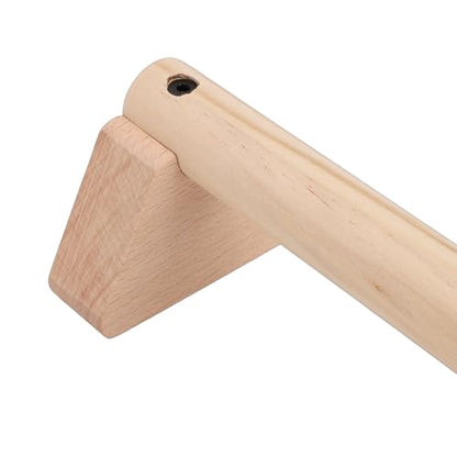 2 Pcs Beech Wood Push Up Bars Versatile Training Equipment for Chest, Shoulders, Arms, Core, with Non-Slip Rubber Hands, Lock Slots