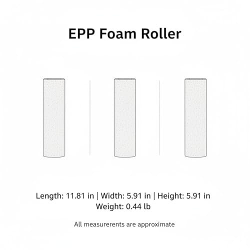 EPP Foam Roller, High-Density Firm Support for Yoga and Stretching, Compact 11.8 x 5.9 Inch Design (1 PC)