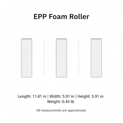 EPP Foam Roller, High-Density Firm Support for Yoga and Stretching, Compact 11.8 x 5.9 Inch Design (1 PC)